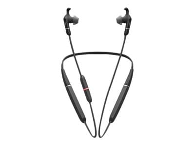 Jabra Evolve 65e UC - Earphones with mic - in-ear - behind-the-neck mount - Bluetooth - wireless - USB - noise isolating