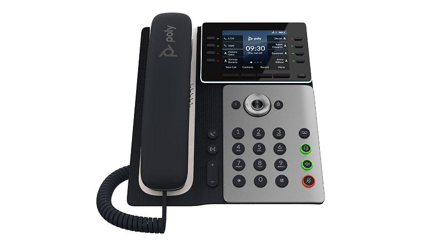 Poly Edge E350 IP Phone and PoE-enabled with Power Supply-US