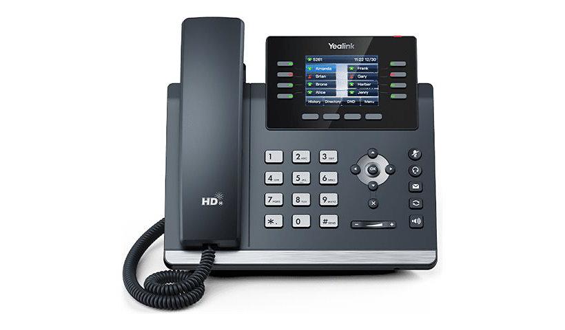 WIFI ENABLED Yealink SIP-T44W - VoIP phone with caller ID - 5-way call capability Power Supply included